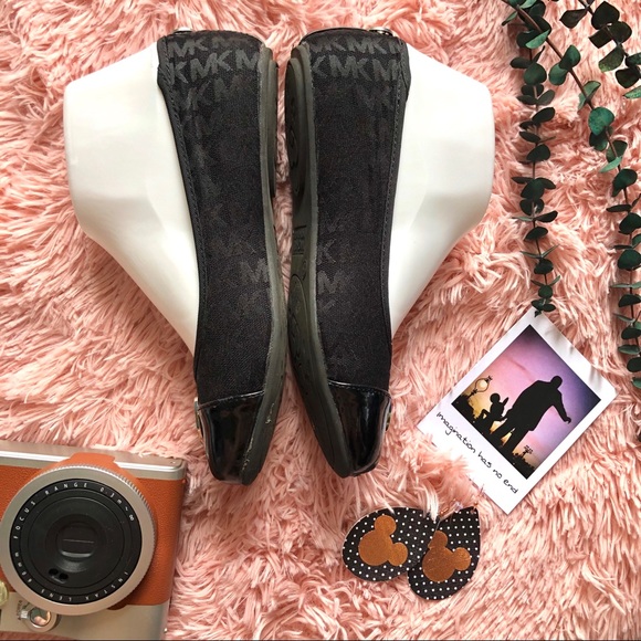 Michael Kors Black Canvas Ballet Flats - Picture 3 of 8
